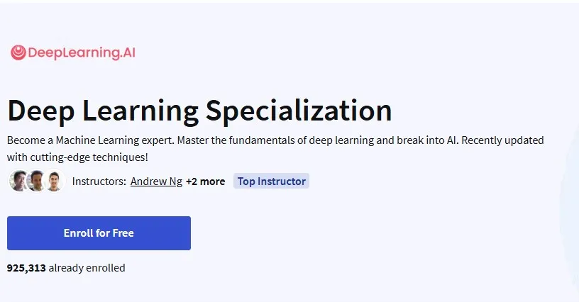 Deep Learning Specialization by Andrew Ng